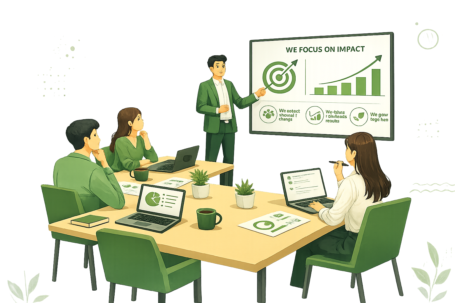 Business meeting illustration